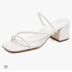 Vodvob women’s white squared heels size 10